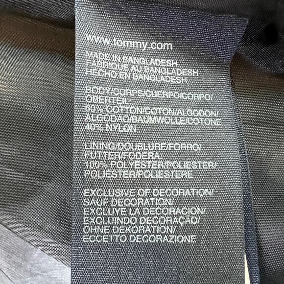 Tommy Hilfiger Cotton/Nylon Blend Fitted Hip Length Full Zip Jacket Size XXS - Picture 12 of 14